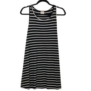 Mossimo Black White Striped Scoop Neck Sleeveless Dress Medium